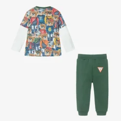 Baby Boys Green Cotton Trouser Set