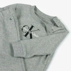 Baby Boys Grey Cotton Monogram Tracksuit