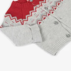 Baby Boys Grey Knitted Cardigan
