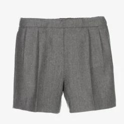 Baby Boys Grey Wool Shorts