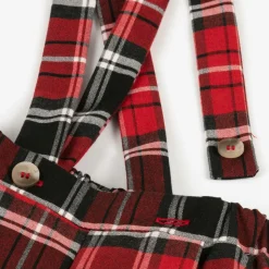 Baby Boys Ivory & Red Tartan Shorts Set
