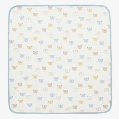 Baby Boys Ivory Cotton Bear Talk Blanket (73cm)