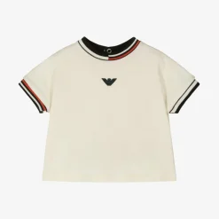 Baby Boys Ivory Cotton T-Shirt