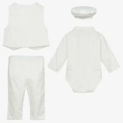 Baby Boys Ivory Waistcoat Suit