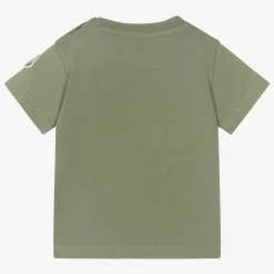 Baby Boys Khaki Green Cotton T-Shirt