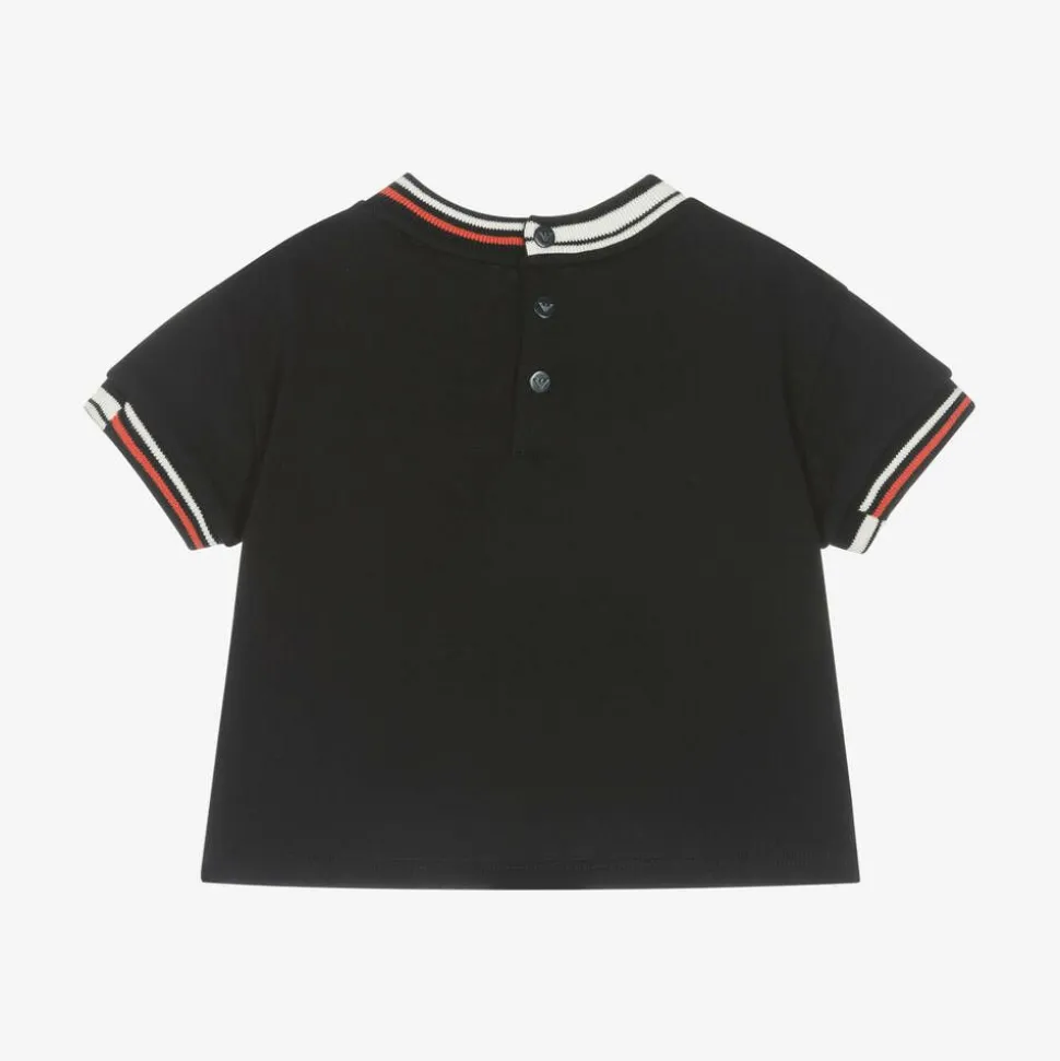 Baby Boys Navy Blue Cotton T-Shirt