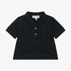 Baby Boys Navy Blue Lyocell Polo Shirt