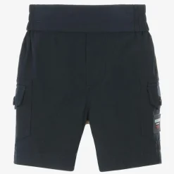 Baby Boys Navy Blue Pocket Shorts