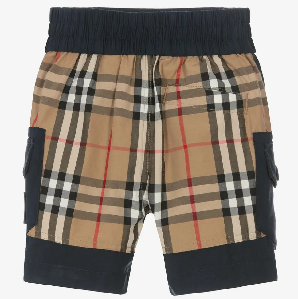 Baby Boys Navy Blue Pocket Shorts