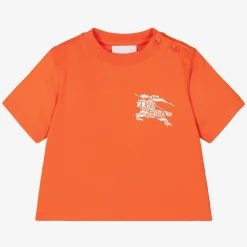 Baby Boys Orange Cotton T-Shirt