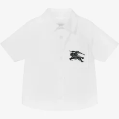 Baby Boys White Cotton EKD Shirt