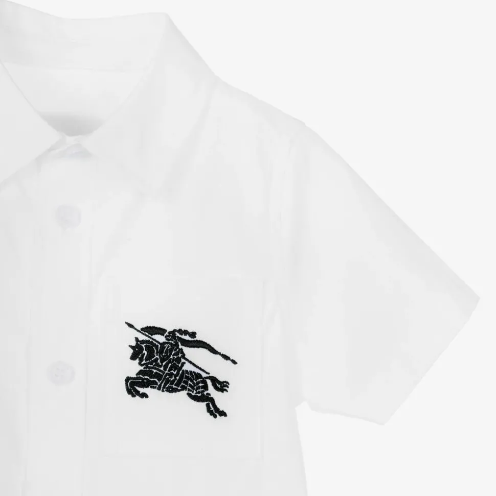 Baby Boys White Cotton EKD Shirt