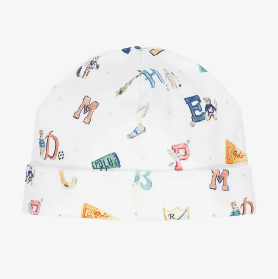 Baby Boys White Cotton Layette Hat