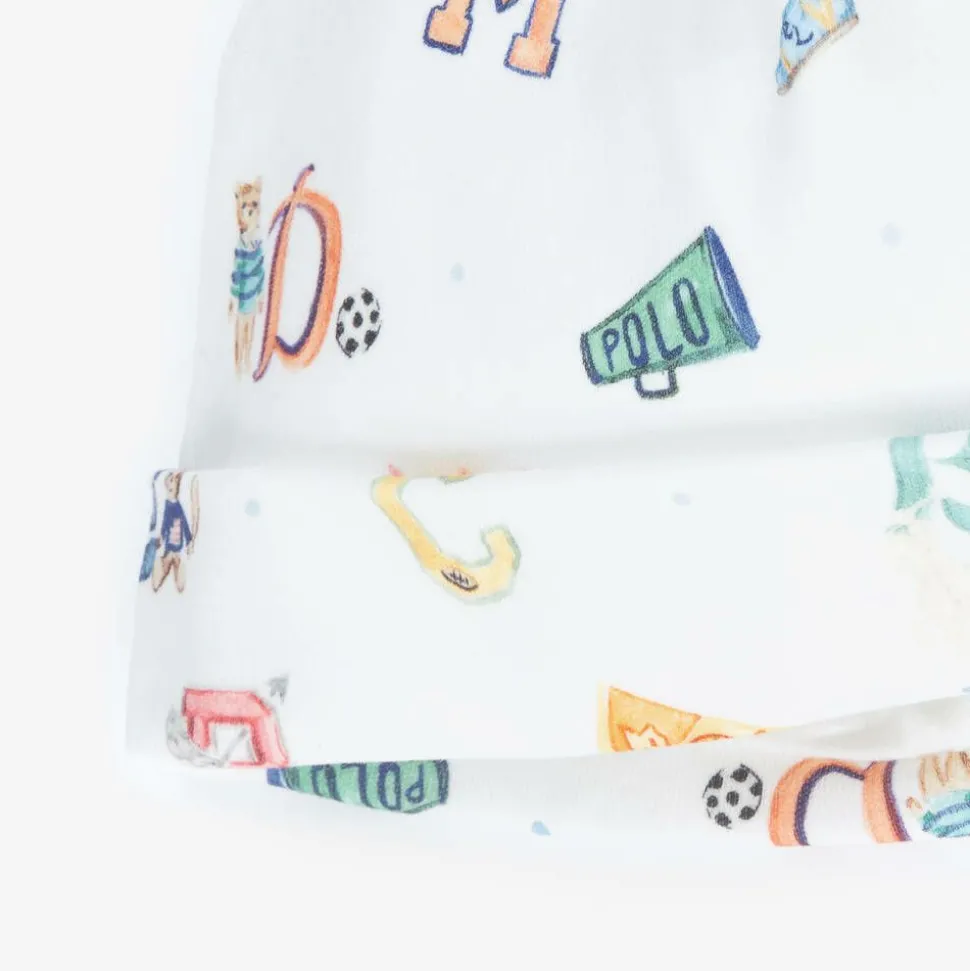 Baby Boys White Cotton Layette Hat