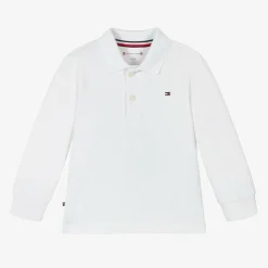 Baby Boys White Cotton Polo Shirt