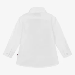 Baby Boys White Cotton Shirt