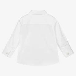 Baby Boys White Cotton Shirt