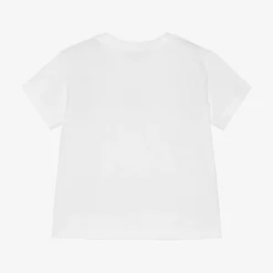 Baby Boys White Cotton T-Shirt