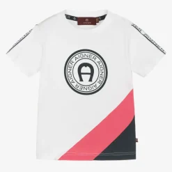 Baby Boys White Cotton T-Shirt