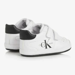 Baby Boys White Leather Pre-Walkers