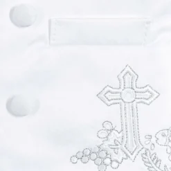 Baby Boys White Satin Trouser Set