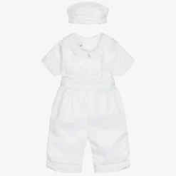 Baby Boys White Shorts Set