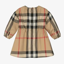 Baby Girls Archive Beige Check Dress