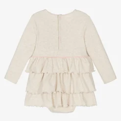 Baby Girls Beige Cotton Dress