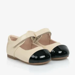 Baby Girls Beige Patent Leather Shoes