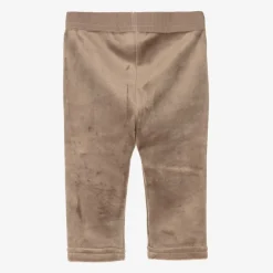 Baby Girls Beige Velour Leggings