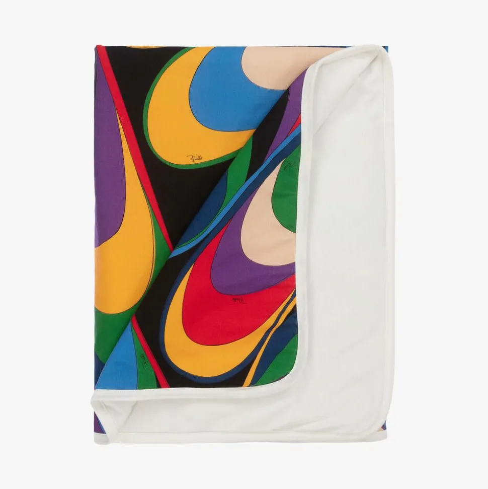 Baby Girls Black & Purple Onde Blanket (88cm)