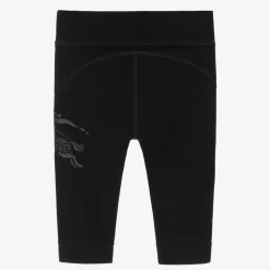 Baby Girls Black Cotton EKD Leggings