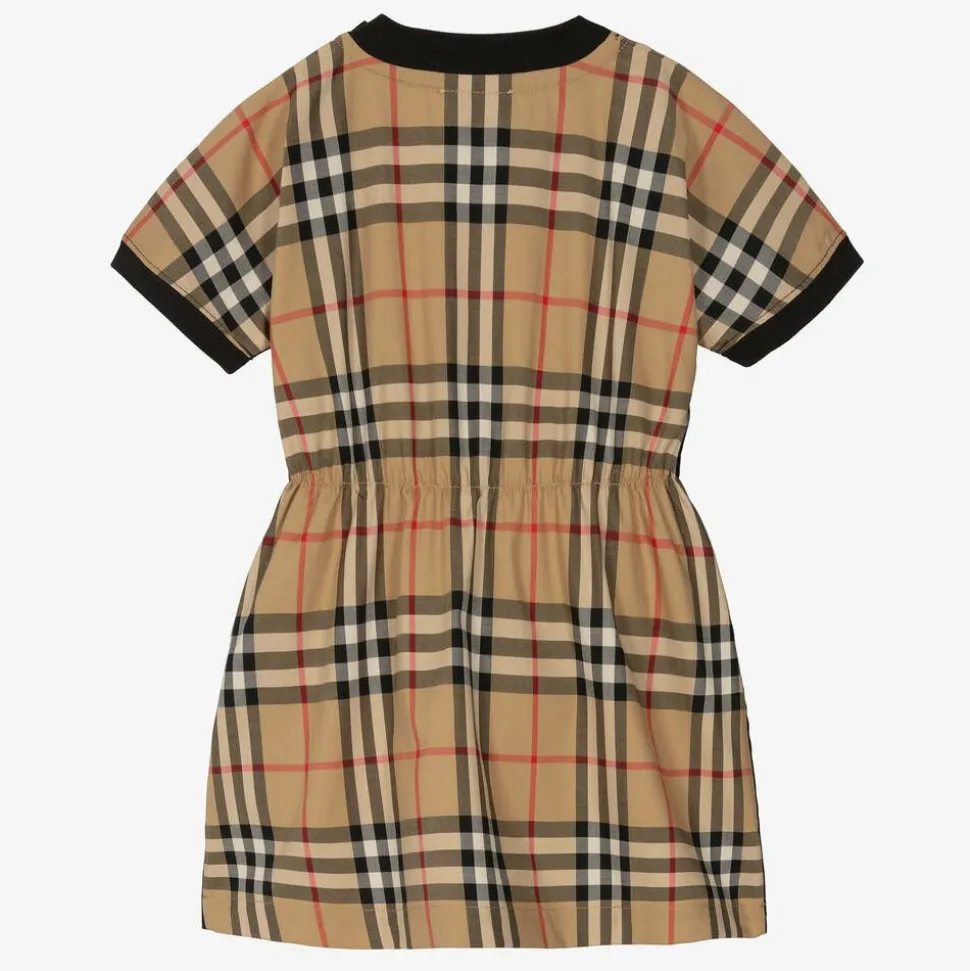 Baby Girls Black Vintage Check Dress