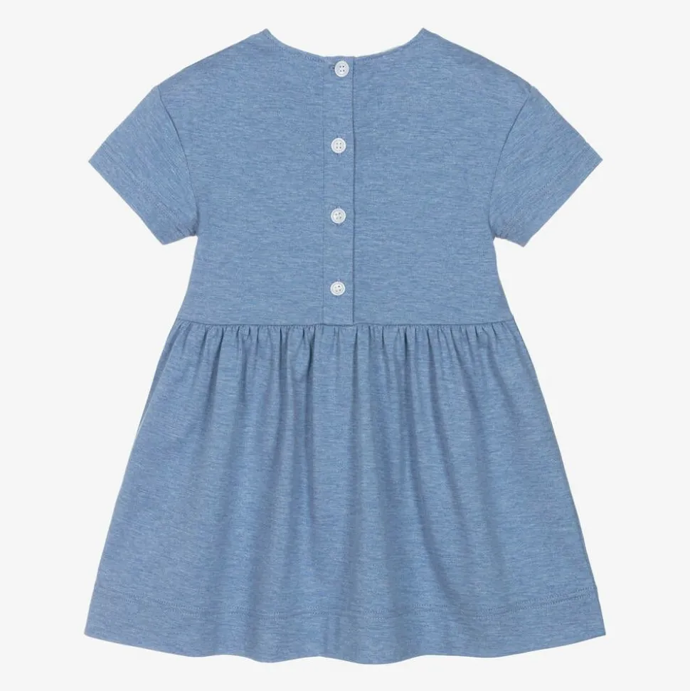Baby Girls Blue Cotton Dress