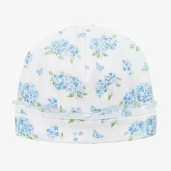 Baby Girls Blue Cotton Heavenly Hydrangeas Hat