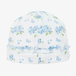 Baby Girls Blue Cotton Heavenly Hydrangeas Hat