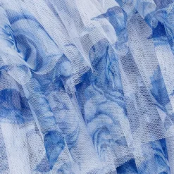 Baby Girls Blue Floral Tulle Skirt