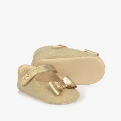 Baby Girls Gold Glitter Pre-Walker Shoes