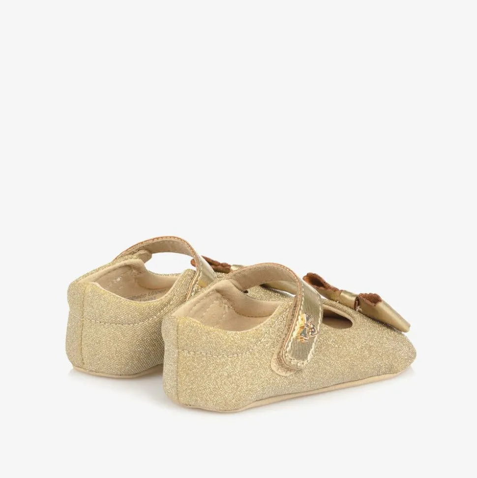 Baby Girls Gold Glitter Pre-Walker Shoes