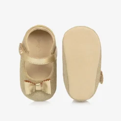 Baby Girls Gold Glitter Pre-Walker Shoes