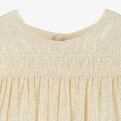 Baby Girls Gold Greca Crêpe Dress