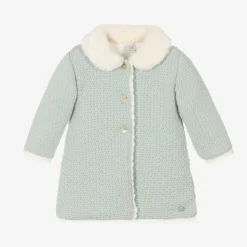 Baby Girls Green Knitted Coat