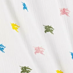 Baby Girls Ivory Cotton EKD Logo Dress