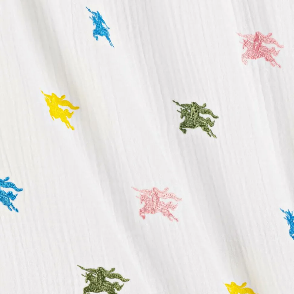 Baby Girls Ivory Cotton EKD Logo Dress