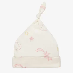 Baby Girls Ivory Cotton Starry Sky Hat