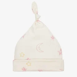 Baby Girls Ivory Cotton Starry Sky Hat