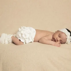 Baby Girls Ivory Headband & Booties Gift Set