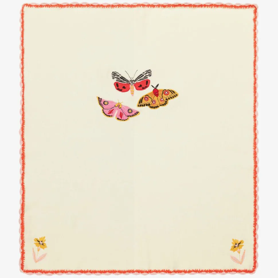 Baby Girls Ivory Knit Butterfly Shawl (73cm)