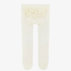 Baby Girls Ivory Lace Frill Tights