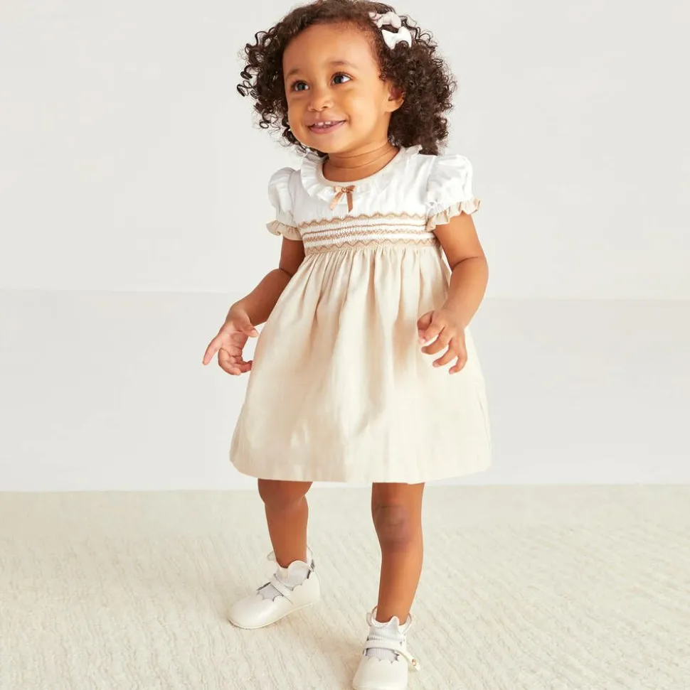 Baby Girls Ivory Leather Pre-Walker Shoes